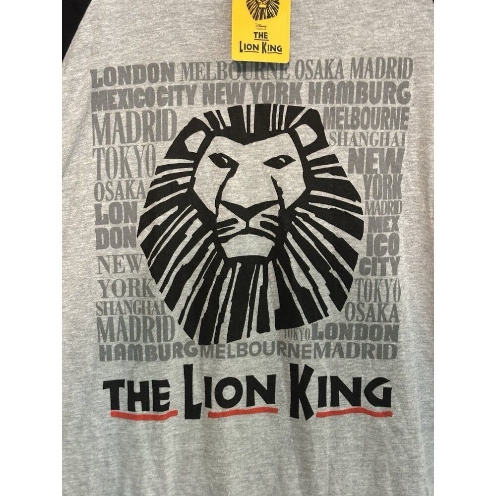 NWT Disney Lion King Broadway Musical Tour T-Shirt Adult XL Baseball Raglan